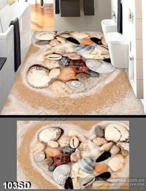 Tranh vỏ sò trên cát