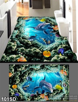 Tranh cá heo và biển