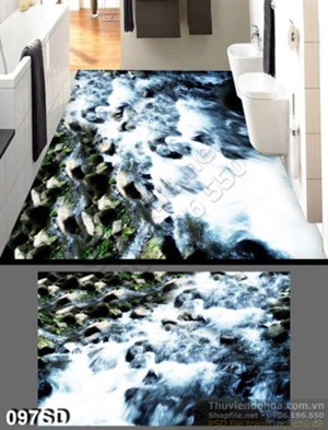 Tranh đá ở suối in chất lượng cao