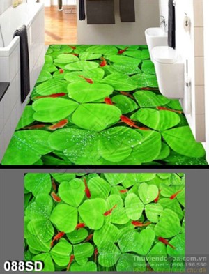 Tranh cỏ 3 lá và cá chép