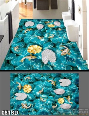 Tranh cá chép vàng và lá sen