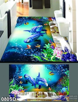 Tranh cá heo và đại dương