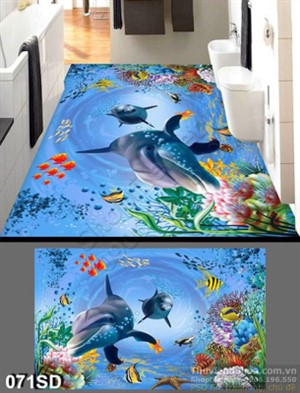 Tranh cá heo và đại dương