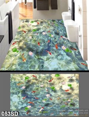 Tranh cá chép in gạch chất lượng