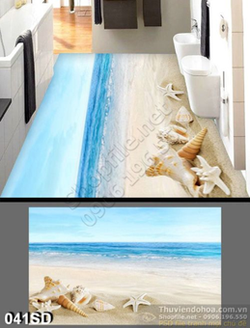Tranh biển đại dương in sàn chất lượng cao