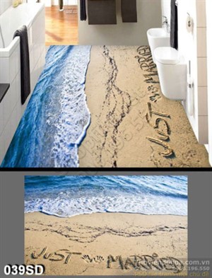 Tranh biển in sàn 3D