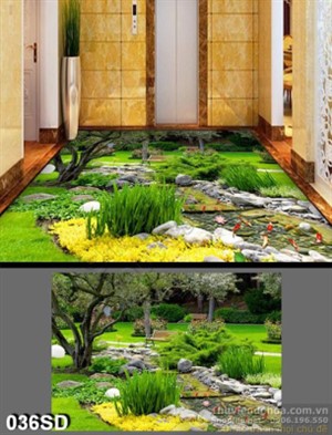 Tranh công viên xanh trang trí