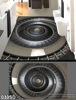 Tranh cầu thang in sàn