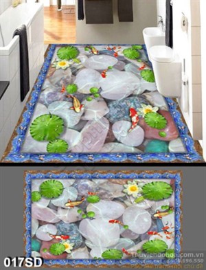 Tranh cá Koi và lá sen