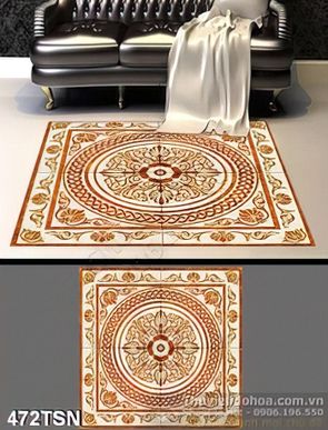 Tranh hoa văn hình tròn in thảm mới nhất
