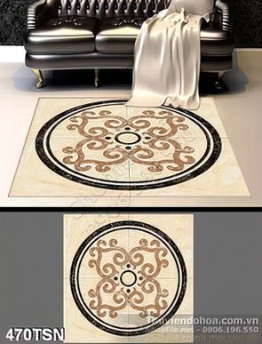 Tranh họa tiết hình tròn in thảm chất lượng cao