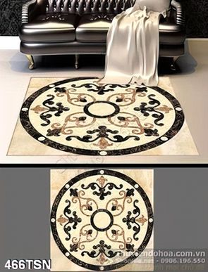 Tranh họa tiết tròn sang trọng in thảm