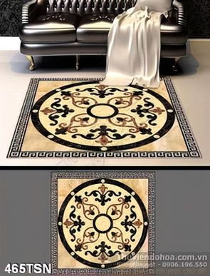 Tranh hoa văn hình tròn in thảm chất lượng