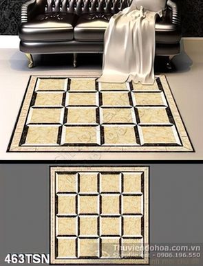 Tranh trang trí ô vuông in thảm chất lượng cao