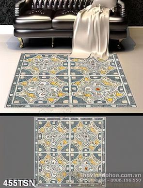 Tranh họa tiết in gạch và thảm
