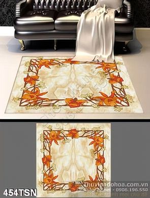 Tranh hoa văn trang trí in thảm sàn mới nhất