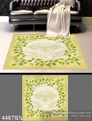 Tranh hoa văn lá in sàn chất lượng