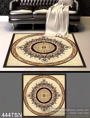 Tranh họa tiết hình tròn in thảm đẹp