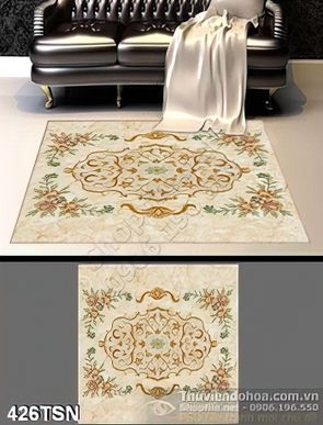 Tranh thảm sàn hoa mẫu gạch đẹp