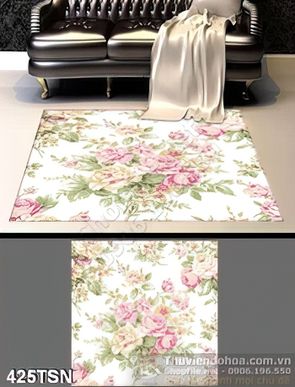 Tranh thảm sàn hoa hồng