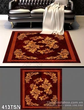 Tranh thảm trang trí hoa mẫu đơn