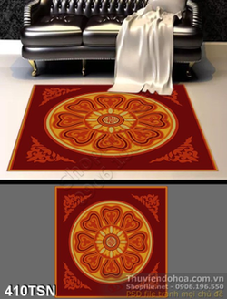 Tranh thảm sàn hoa văn 3D