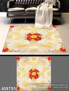 Tranh thảm hoa mẫu đơn nghệ thuật