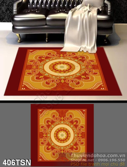 Tranh thảm sàn 3D hoa văn trang trí độc đáo