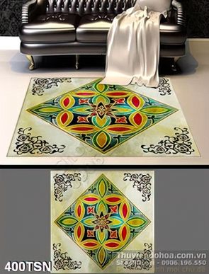 Tranh thảm họa tiết trang trí hình thoi