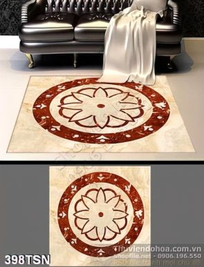 Tranh thảm họa tiết hình tròn