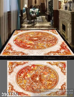 Tranh thảm hoa Sen giả ngọc đẹp