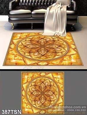 Tranh thảm 3D họa tiết trang trí tròn