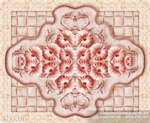 Tranh thảm họa tiết hoa hồng