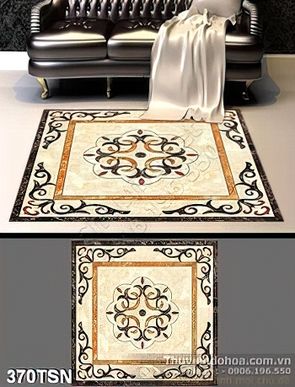 Tranh thảm hoa văn trang trí hình vuông