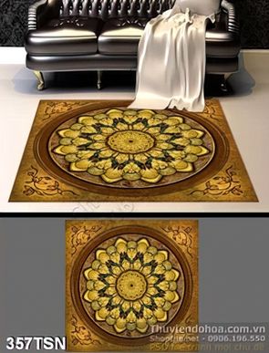 Tranh thảm họa tiết hình tròn sang trọng