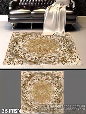 Tranh thảm họa tiết trang trí tròn