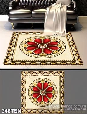 Tranh thảm sàn họa tiết tròn