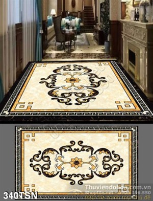 Tranh thảm sàn họa tiết hình vuông