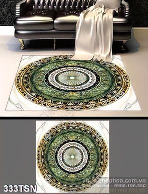 Tranh thảm sàn họa tiết tròn