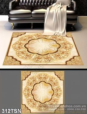 Tranh thảm sàn 3D điêu khắc nghệ thuật