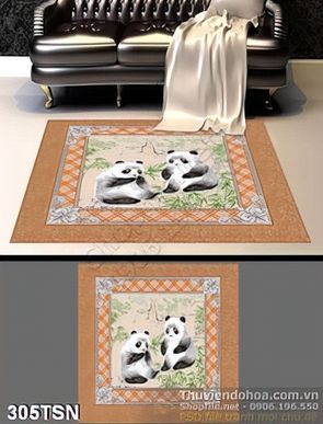 Tranh thảm sàn gấu trúc