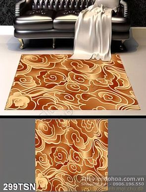 Tranh thảm sàn hoa văn mây