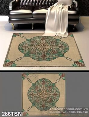 Tranh thảm sàn hoa văn thổ cẩm