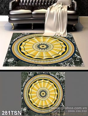 Tranh thảm sàn mẫu gạch nghệ thuật