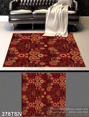 Tranh thảm sàn hoa văn trang trí