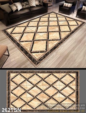 Tranh thảm sàn mẫu gạch hiện đại