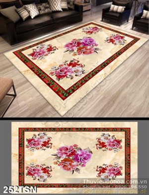 Tranh thảm sàn hoa hồng nghệ thuật