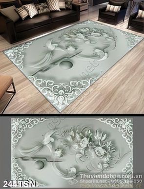 Tranh thảm hoa văn giả ngọc
