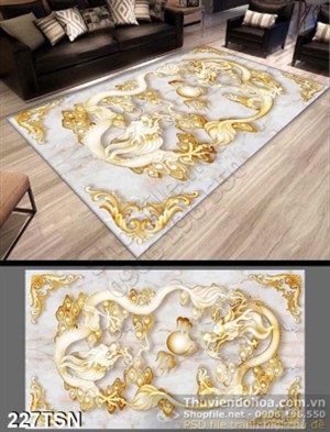 Tranh thảm sàn giả ngọc song long