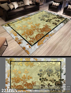 Tranh thảm 3D hoa văn hoa hồng sang trọng